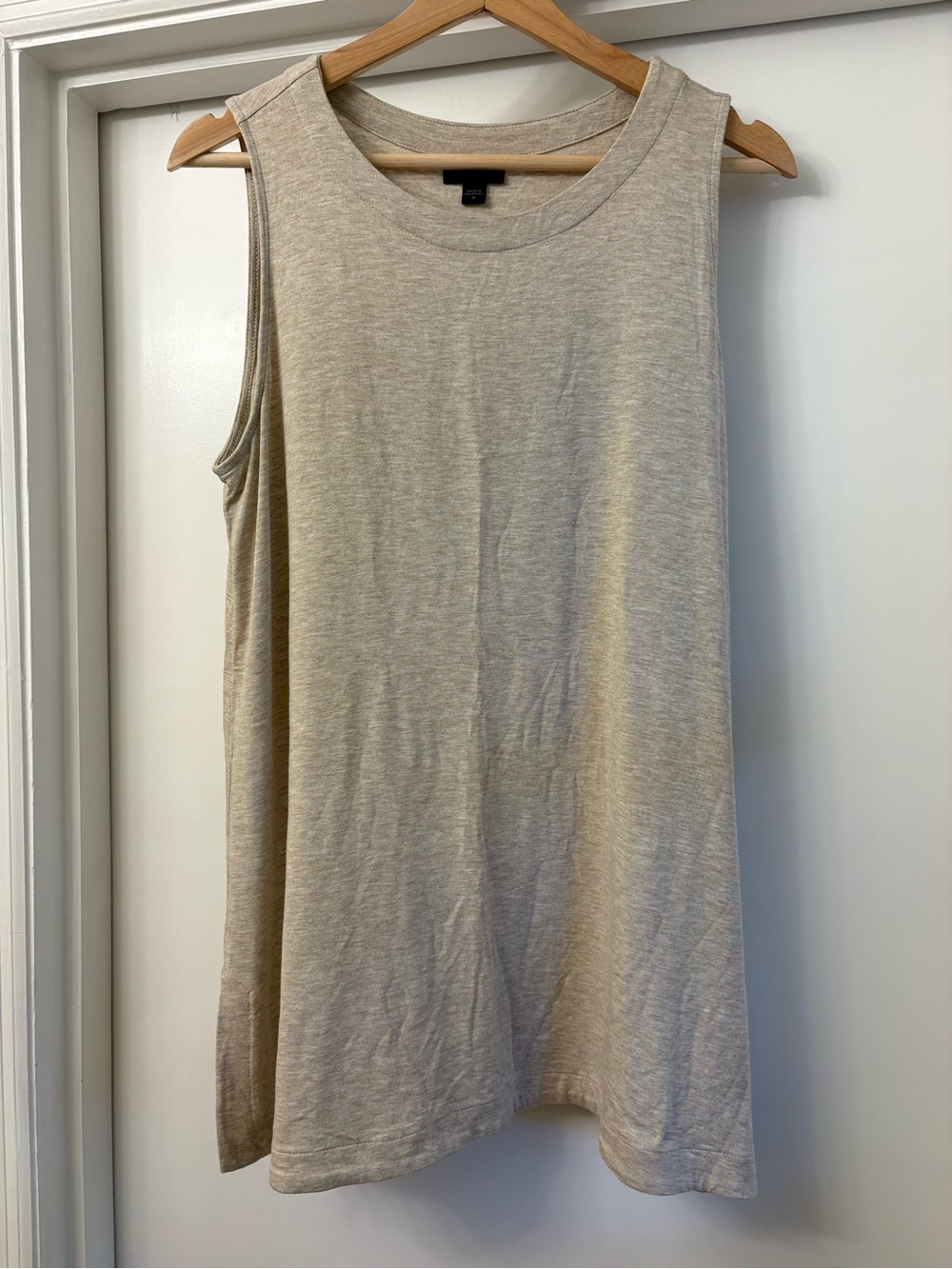J. Jill Relaxed Sleeveless Tank Top in Light Beige Heather